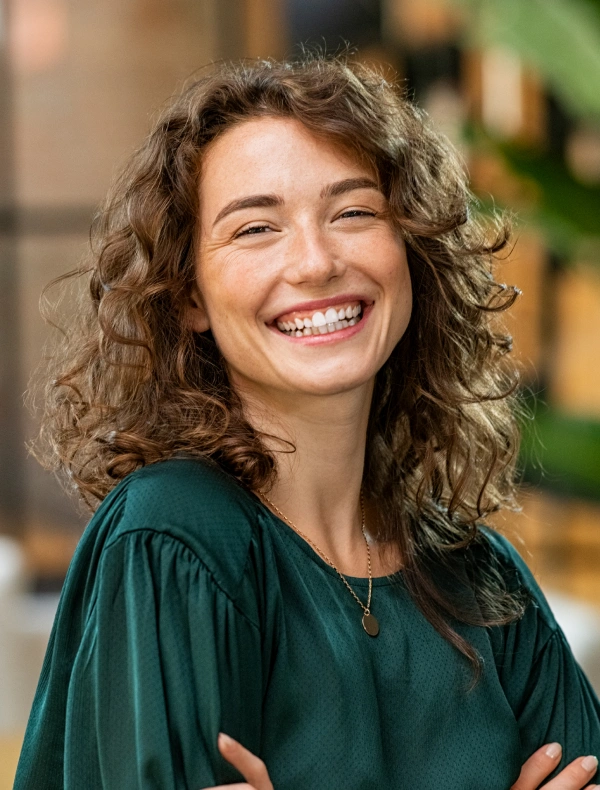 Woman smiling for cosmetic dentistry