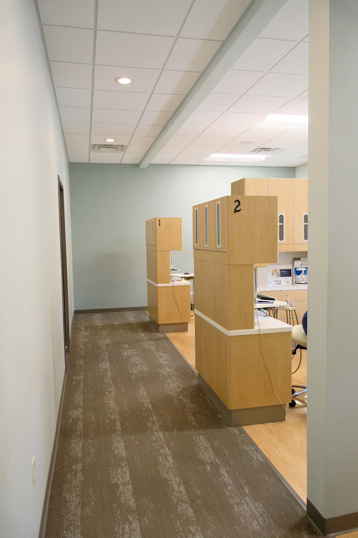 Hallway inside a dental office