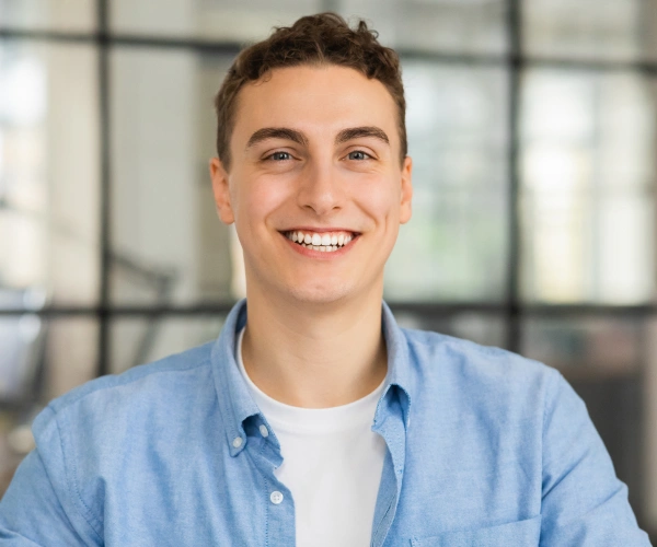 Man with a bright smile for teeth whitening